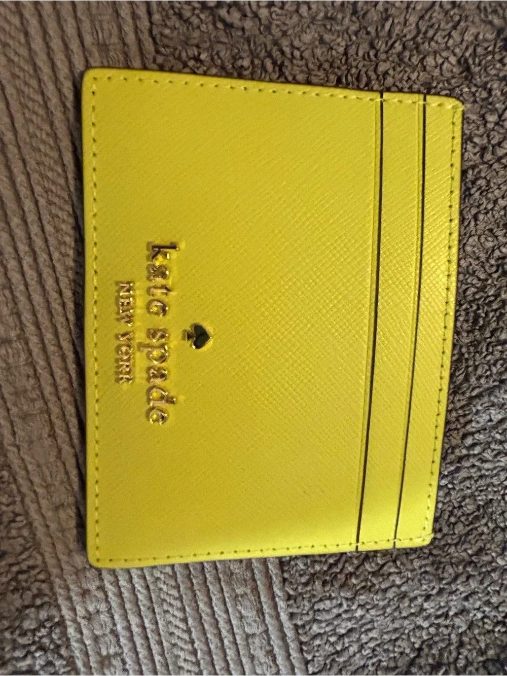 kate spade Lime Green Madison Small Slim Card Case NWT